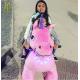 Hansel  unicorn motorized plush animal toy horse on wheels for kids