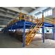 Cold Rolling Steel Industrial Mezzanine Floors For Warehouse , Blue / Orange