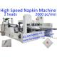 Two Lanes High Speed Paper Napkin Machine with lamination and two colors printing