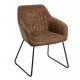 Metal Painted Frame 60CM Scratch Resistant Dining Arm Chair