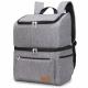 18L 34 Can Beer Cooler Backpack , Double Decker Insulated Backpack Lunch Box