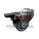 Double Non marking Rubber Wheels Bolt Hole Swivel Caster Wheels With Brakes