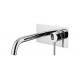 Brass Wall Mounted Basin Mixer Taps , Concealed Wash Basin Mixer Faucet