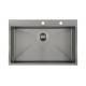 16 Guage SS Kitchen Sink Pvd Nano Over The Counter Top Matte Black
