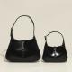 Black Underarm Handbags For Women Genuine Leather Small Bags