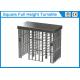 Square Full Height Security Turnstile Gate 1.5mm Thickness With Two Card Reader Window