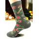 Customized jacquard cartoon christmas patterned design OEM winter cotton socks for women