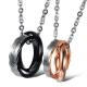 New Fashion Tagor Jewelry 316L Stainless Steel couple Pendant Necklace TYGN062
