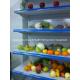 Fruit Display Multideck Open Chiller Fortified Wheels With Night Curtain