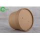 Drink / Snack Kraft Paper Cups 350 Ml Anti Water With Paper Cover Eco Friendly