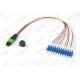 Singlemode MPO MTP Patch Cord / MPO-LC Optical Jumper Cord Male Type UPC Endface