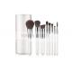 8PCS Spotlessly White Mass Level Makeup Brushes With White Tubby Case