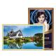 32inch Contrast 1920 X 1080 Pixels LCD Picture Frame Large Burlywood Frame Color HDMI/VGA/USB Connectivity