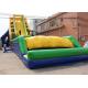 Yellow / Blue and Green Dry and Wet Slides , Inflatable Crazy Drop Kick Slide For Amusement Park