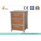 3 Drawers Wooden Material Hospital Bedside Cabinet Hospital Furniture Medical Locker