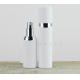 50ml 30ml luxury silver  aluminum cosmetic spray white frosted airless dispenser pump