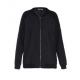 Casual Cool Womens Coats Black V Neck Coat Plain Dyed With Zipper Black Color