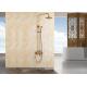 ROVATE Round Rainfall Shower System Dual Handle With Metered Faucets