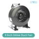 Passive Intake 224CFM 125mm Centrifugal  Exhaust 5 Inch Inline Duct Fan