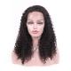 Jet Black Real Virgin Hair Lace Wigs , 100 Human Full Lace Wigs Kinky Curly