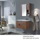 Popular Bathroom Wall Hanging Bathroom Vanity With Side Cabinet (Ps614)