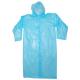 Disposable Lab Coats Plastic Rain Ponchos With Hood / Buttons