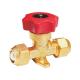 Forged Brass AC Spare Parts Flare Type Welding Refrigeration Hand Valve For R22