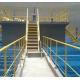 Yellow Round Tube Assembled Fibreglass Handrails Used In Sewage Treatment Plant
