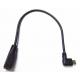 Micro USB 5 Pin female to Left angle 90 degree Micro 5P male plug extension Cable