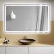 Custom Rectangular Frameless Bathroom Mirror Smart Backlit LED Wall