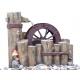 Water Wheel Decorative Outdoor Tiered Water Fountains Easy Install