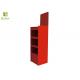 Red Retail Cardboard Display Shelves , 4 Tire Cardboard Pallet Display Hot Stamping