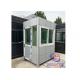 Movable Portable Outdoor Security Booth With Light Tube Working Desk Fan Sockets
