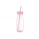 Portable Clear Plastic Sports Water Bottle / Drinking Cup With Straw
