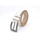 Adjustable White 38mm Mens Casual Leather Belt