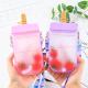 300ml Plastic Cute Water Bottle Multicolor With Straw