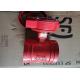 Turbine Groove Butterfly Valve Red Color Fire Protection