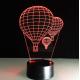 Hot Air Balloon 7 Colors Change 3D LED Night Light with Remote Control Ideal For Birthday Gifts And Party Decoration