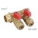 TLY-1236 1/2-2 aluminium pex pipe fitting brass tee wall NPT nickel plated water oil gas mixer matel plumping joint
