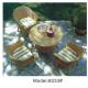 4-piece resin wicker rattan outdoor patio dining set in beige-8033