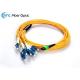 FTTX LAN SM MPO Fiber Optic Cable 12 Fiber , LC Fanout 2.0mm x 0.5 Meter