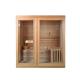 ODM Double Bench 2 Person Home Sauna Room Indoor Solid Wood