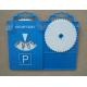 Blue Car Parking Disc with Cupules 172*106mm Plastic Parking Disk