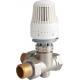 4608 Thermostatic Brass TRV Left-In Manifold Valve DN20 DN25 with Female Threaded Inlet x Flexible Male Nipple Outlets