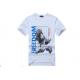 White Casual T - Shirts Customized / Personalised Tee Shirts With Black Photos