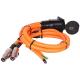 Orange 2000mm Electric Vehicle Cable DC Charging Socket Wiring Harness