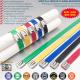 Colored Epoxy (Polyester) Coated 304 Stainless Steel Cable Tie 12x300mm, 316 Stainless Metal Tie Wraps 490lbs for Pipes
