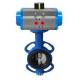 Cast Iron Material Butterfly Valve with Penumatic Actuator and Worm Gear
