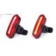 COB Red USB Rechargeable Rear Bike Lights For Safety 600mah Lithium Battery