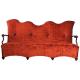 Nordic Leisure Wave Shape Two Seat Hotel Room Sofa Colorful  Fabric Wooden Frame